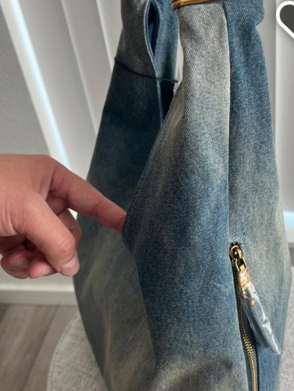 Steve Madden DEMPSEY Denim Hobo with Matching Logo Crossbody NWT